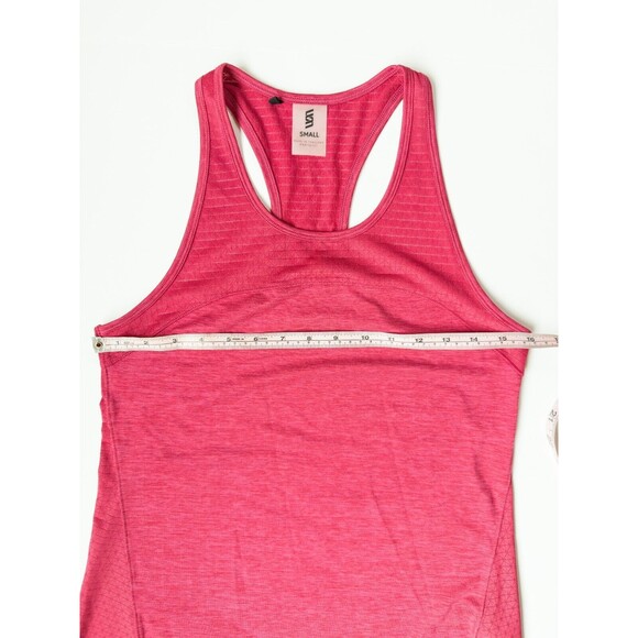 Second Skin Athletic Racerback Tank Top Womens Small Pink Mesh Running Gym - Picture 4 of 6